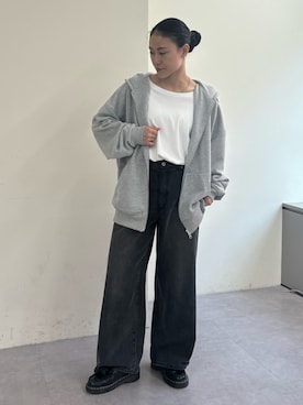 「アイテム（パーカー）」を使った、Shuruさん（レディース・162cm）の秋コーディネート