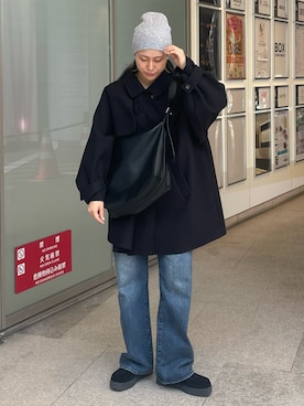 「ビーニー帽」｜Shuruさん（レディース・162cm）の秋コーディネート