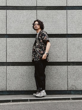 「schott（ショット）のアイテム（スラックス）」を使った、yamazakiさん（メンズ・170cm）の夏コーディネート
