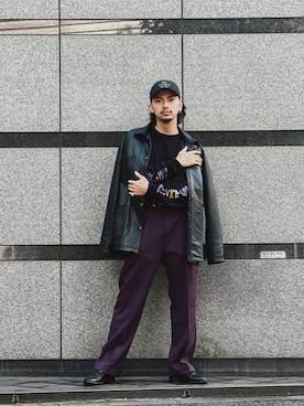 「schott（ショット）のアイテム（パンツ）」を使った、yamazakiさん（メンズ・170cm）の秋コーディネート