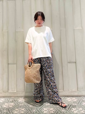 「アイテム（トートバッグ）」を使った、kaoriさん（レディース・148cm）の夏コーディネート