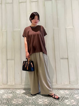 「アイテム（ハンドバッグ）」を使った、kaoriさん（レディース・148cm）の夏コーディネート
