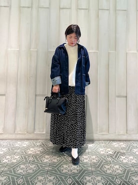 「アイテム（カバーオール）」を使った、kaoriさん（レディース・148cm）の秋コーディネート