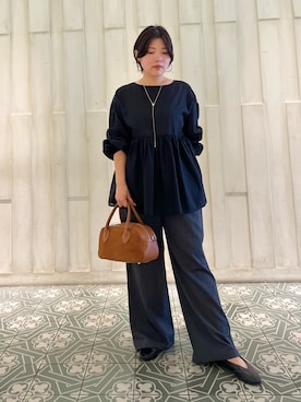 「アイテム（パンツ）」を使った、kaoriさん（レディース・148cm）の秋コーディネート