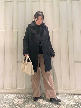 「URBAN RESEARCH DOORS（アーバンリサーチドアーズ）のタートルネックニット（ニット/セーター）」を使った、kaoriさん（レディース・148cm）の冬コーディネート