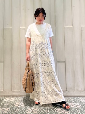 「URBAN RESEARCH DOORS（アーバンリサーチドアーズ）の楊柳イージーパンツ（その他パンツ）」を使った、kaoriさん（レディース・148cm）の夏コーディネート