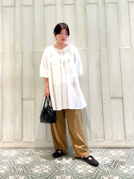 「アイテム（チュニック）」を使った、kaoriさん（レディース・148cm）の夏コーディネート