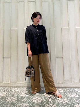 「URBAN RESEARCH DOORS（アーバンリサーチドアーズ）のアイテム（シャツ/ブラウス）」を使った、kaoriさん（レディース・148cm）の夏コーディネート