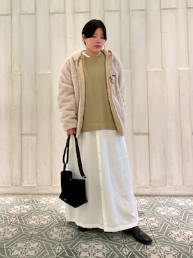 「FORK&SPOON（フォークアンドスプーン）のアイテム（ワンピース）」を使った、kaoriさん（レディース・148cm）の秋コーディネート