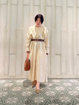 「アイテム（オールインワン・サロペット、グレー系）」を使った、kaoriさん（レディース・148cm）の夏コーディネート