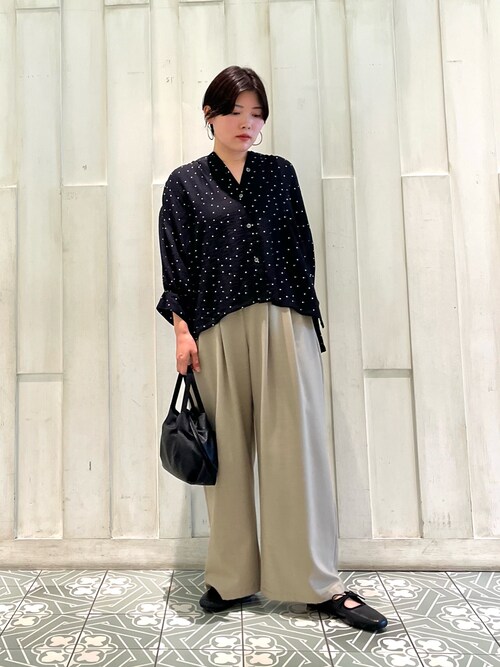 DOORS MARK IS みなとみらいkaoriさんのシャツ/ブラウスを使った アーバンリサーチドアーズ 楊柳ドット5分袖ブラウス