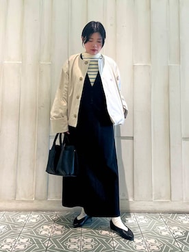 「DANTON」｜「アイテム（ワンピース/ドレス）」を使った、kaoriさん（レディース・148cm）の冬コーディネート