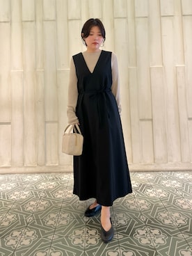「アイテム（ボストンバッグ）」を使った、kaoriさん（レディース・148cm）の秋コーディネート