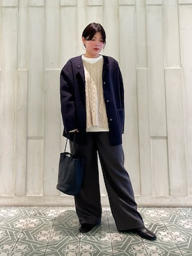 「アイテム（テーラードジャケット）」を使った、kaoriさん（レディース・148cm）の秋コーディネート