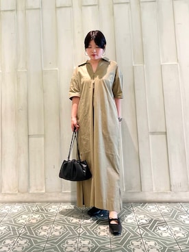 「URBAN RESEARCH DOORS（アーバンリサーチドアーズ）のスクエアトゥリボンミュール（サンダル）」を使った、kaoriさん（レディース・148cm）の夏コーディネート