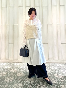 「アイテム（チュニック）」を使った、kaoriさん（レディース・148cm）の秋コーディネート