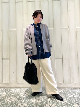 「アイテム（ハンドバッグ）」を使った、kaoriさん（レディース・148cm）の秋コーディネート