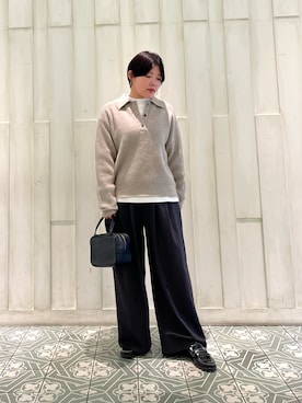 「HARUTA（ハルタ）の『別注』HARUTA×DOORS　キルトローファー（ローファー）」を使った、kaoriさん（レディース・148cm）の秋コーディネート