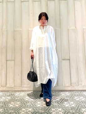 「かぐれ（カグレ）のアイテム（チュニック）」を使った、kaoriさん（レディース・148cm）の秋コーディネート