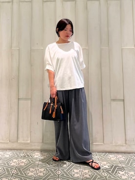 「帰省コーデ」｜「アイテム（アクセサリー）」を使った、kaoriさん（レディース・148cm）の夏コーディネート
