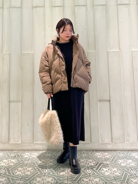 「アイテム（その他アウター）」を使った、kaoriさん（レディース・148cm）の冬コーディネート