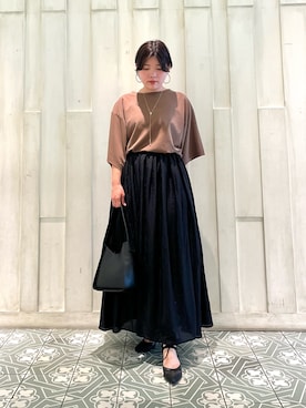 「アイテム（ハンドバッグ）」を使った、kaoriさん（レディース・148cm）の夏コーディネート