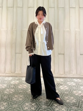 「アイテム（パンプス）」を使った、kaoriさん（レディース・148cm）の秋コーディネート