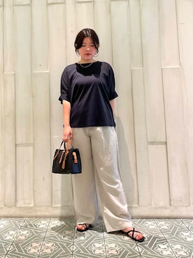 「帰省コーデ」｜「アイテム（アクセサリー）」を使った、kaoriさん（レディース・148cm）の夏コーディネート
