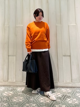 「adidas（アディダス）のadidas　TOKYO W（スニーカー）」を使った、kaoriさん（レディース・148cm）の秋コーディネート