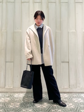 「アイテム（ブーツ）」を使った、kaoriさん（レディース・148cm）の秋コーディネート