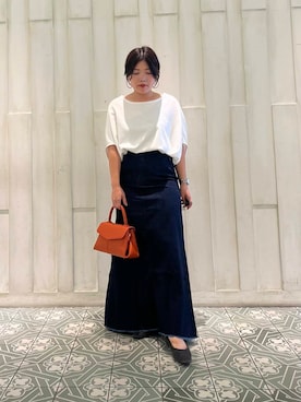 「URBAN RESEARCH DOORS（アーバンリサーチドアーズ）のコクーンシルエットプルオーバー（Tシャツ/カットソー）」を使った、kaoriさん（レディース・148cm）の夏コーディネート