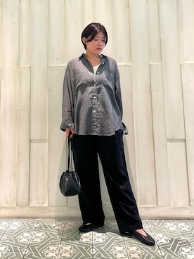 「URBAN RESEARCH DOORS（アーバンリサーチドアーズ）のシアーデニムシャツ（シャツ/ブラウス）」を使った、kaoriさん（レディース・148cm）の秋コーディネート