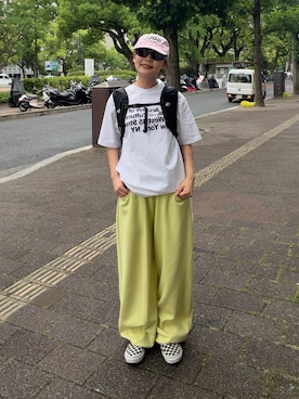 「VANS（バンズ）のアイテム」を使った、Riiさん（レディース・157cm）の夏コーディネート