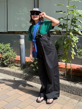 「OLEND（オレンド）のアイテム」を使った、Riiさん（レディース・157cm）の夏コーディネート