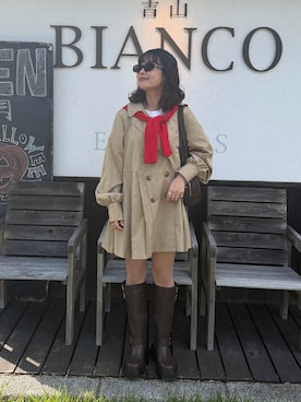 「Ray BEAMS（レイビームス）のアイテム」を使った、Riiさん（レディース・157cm）の秋コーディネート