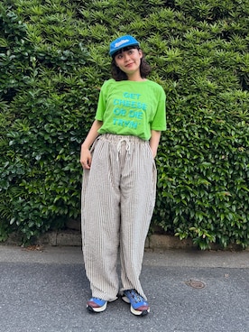 「SALOMON（サロモン）のアイテム」を使った、Riiさん（レディース・157cm）の夏コーディネート