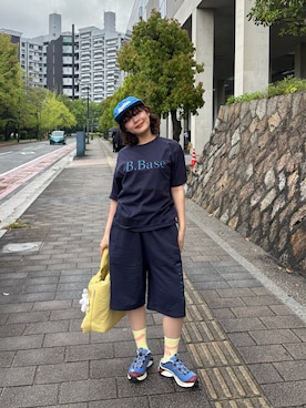 「アイテム（レッグウェア）」を使った、Riiさん（レディース・157cm）の春コーディネート