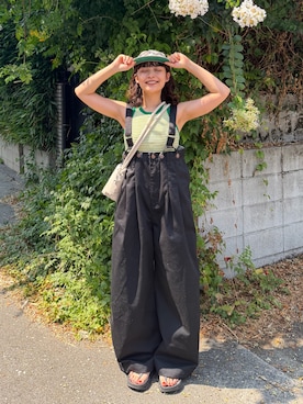 「EKAL（エカル）のアイテム」を使った、Riiさん（レディース・157cm）の夏コーディネート