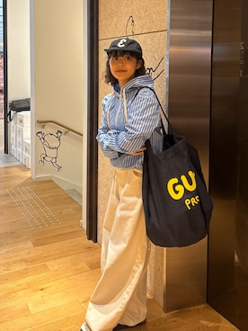 「EKAL（エカル）のアイテム（キャップ）」を使った、Riiさん（レディース・157cm）の春コーディネート