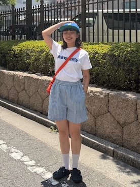 「EKAL（エカル）のアイテム」を使った、Riiさん（レディース・157cm）の夏コーディネート
