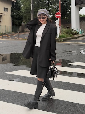 「apollonstoreのアイテム（ニットキャップ/ビーニー、その他）」を使った、Riiさん（レディース・157cm）の秋コーディネート