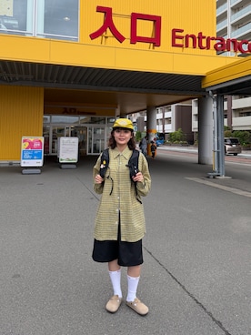 「SALOMON（サロモン）のSALOMON/サロモン XT10（バックパック/リュック、ブラック系）」を使った、Riiさん（レディース・157cm）の春コーディネート