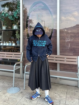 「FFEIN（フェイン）のアイテム」を使った、Riiさん（レディース・157cm）の冬コーディネート