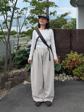 「elldu（エルドゥ）のアイテム」を使った、Riiさん（レディース・157cm）の春コーディネート