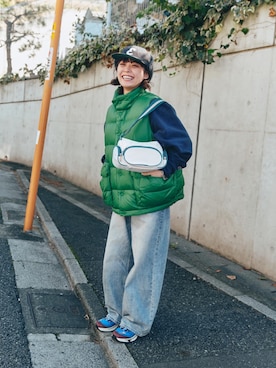 「EKAL（エカル）のアイテム」を使った、Riiさん（レディース・157cm）の春コーディネート