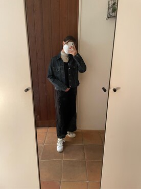 「Gジャン」｜「アイテム（オールインワン・サロペット）」を使った、Natsumiさん（レディース・154cm）の秋コーディネート