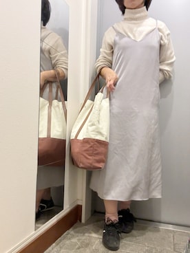 「UNIQLO（ユニクロ）のアイテム（トートバッグ）」を使った、ゆみこさん（レディース・155cm）の秋コーディネート