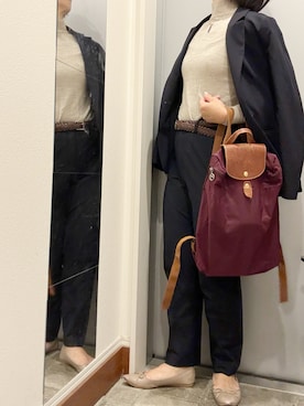 「アイテム（テーラードジャケット）」を使った、ゆみこさん（レディース・155cm）の秋コーディネート