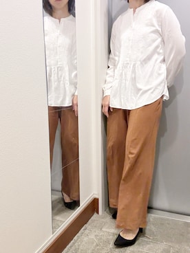 「GU（ジーユー）のアイテム（パンプス）」を使った、ゆみこさん（レディース・155cm）の秋コーディネート