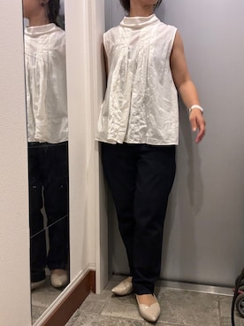 「オフィスカジュアル」｜「アイテム（パンツ）」を使った、ゆみこさん（レディース・155cm）の夏コーディネート